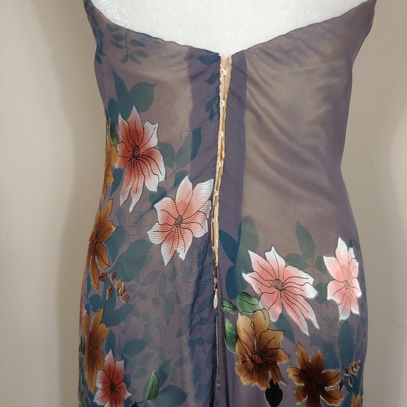 Rare Constance Mccardle Silk Floral Strapless Gown - Picture 6 of 12
